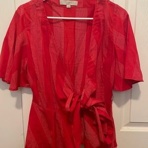 Red Wrap Shirt